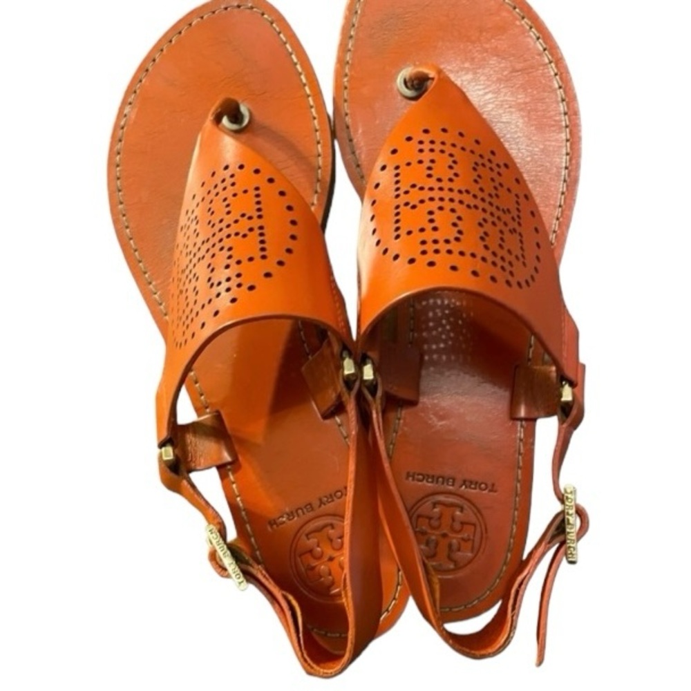 Tory Burch Women Carpi Preferred Logo
Leather Thong Sandals Size 8 - Picture 3 of 9